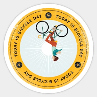 Today is Bicycle Day Badge Sticker